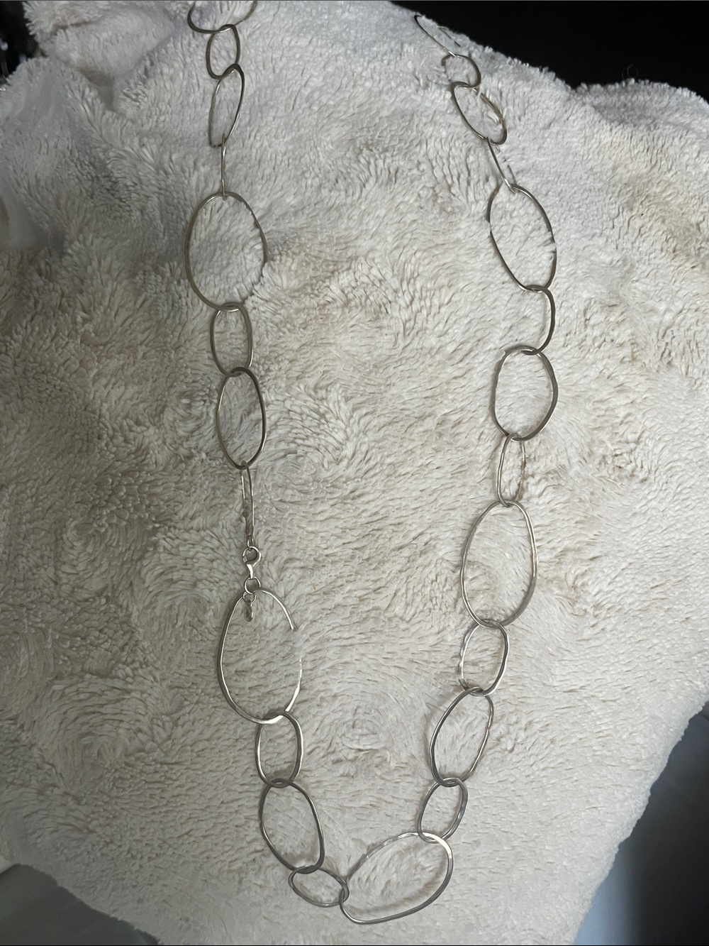 Silpada Bubble Up Sterling Silver Oval Link Necklace EC